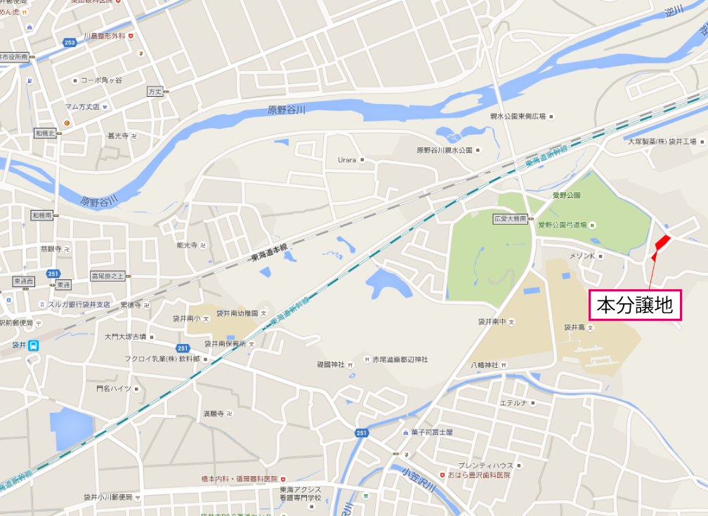 袋井市愛野豊沢アクセスマップ